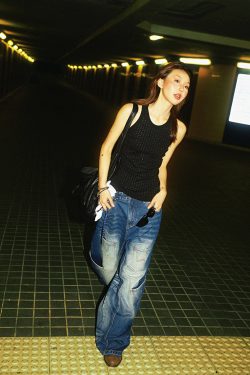 Retro Deconstructed Wide-Leg Denim Pants for Women - Three-Dimensional Silhouette, Multi-Pocket, Loose Fit, Y2K Style