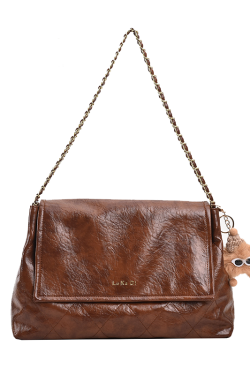 Retro Diamond Quilted Chain Shoulder Bag - Large Oil Wax Leather Handbag for Women, Trendy 2025 Casual Commuter Tote