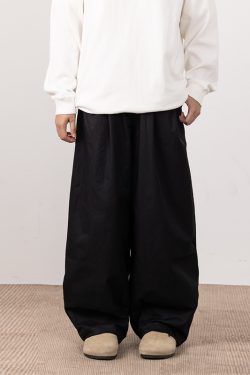 Retro Draped Casual Pants for Men - Stylish Wide-Leg Trousers, Loose Fit Workwear, High-End Fashion