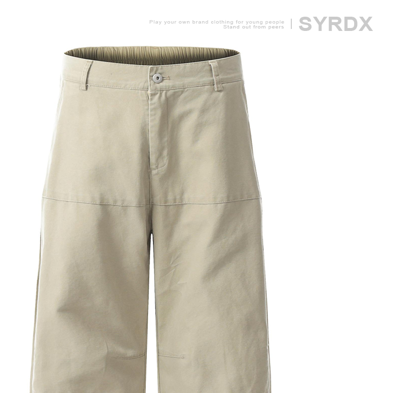 Retro Draped Loose-Fit Spring Spliced Casual Pants for Men - Foldable Straight-Leg American Style Workwear Retro Draped Loose-Fit Spring Spliced Casual Pants for Men - Foldable Straight-Leg American Style Workwear