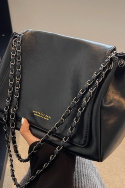 Retro French Style Large Capacity Underarm Bag with Chain, Commuter Crossbody Bag for Women, Fashionable and Chic