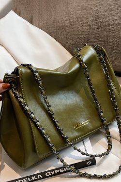 Retro French Style Large Capacity Underarm Bag with Chain, Commuter Crossbody Bag for Women, Fashionable and Chic