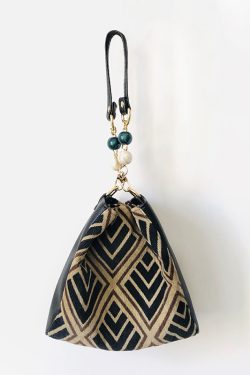 Retro Geometric Stripe Crossbody Handbag for Women - Unique Design, Versatile Spring/Summer Style