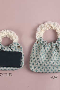 Retro Green Mini Round Handbag for Women - Cute Textured Crossbody Phone Bag, Versatile Summer Accessory