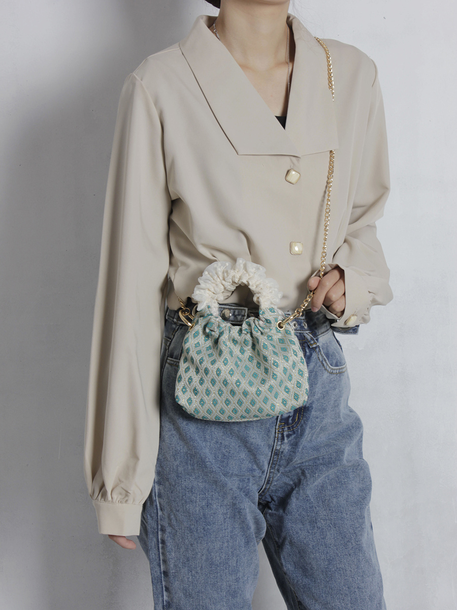 Retro Green Mini Round Handbag for Women - Cute Textured Crossbody Phone Bag, Versatile Summer Accessory Retro Green Mini Round Handbag for Women - Cute Textured Crossbody Phone Bag, Versatile Summer Accessory