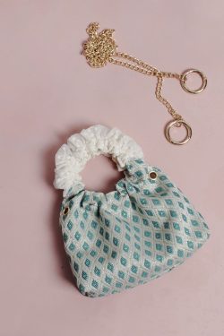 Retro Green Mini Round Handbag for Women - Cute Textured Crossbody Phone Bag, Versatile Summer Accessory