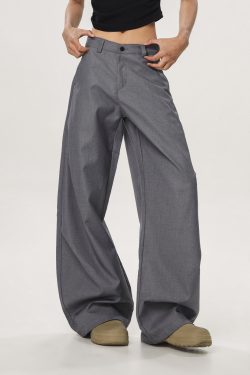 Retro High-End Casual Flared Wide-Leg Pants for Men and Women - Straight-Leg Loose Fit, 90s American Style