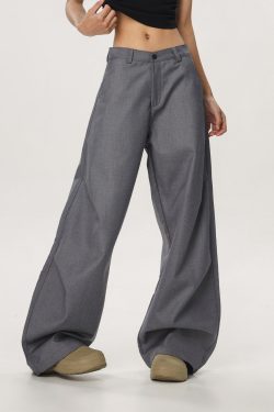 Retro High-End Casual Flared Wide-Leg Pants for Men and Women - Straight-Leg Loose Fit, 90s American Style