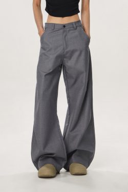 Retro High-End Casual Flared Wide-Leg Pants for Men and Women - Straight-Leg Loose Fit, 90s American Style