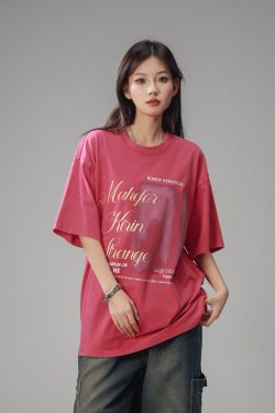 Retro High Street Loose Short Sleeve T-Shirt for Men and Women - Summer Trendy Couple Top with American Beer Captain Design