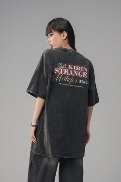 Retro High Street Loose Short Sleeve T-Shirt for Men and Women - Summer Trendy Couple Top with American Beer Captain Design