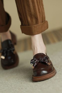 Retro Italian-Style Leather Loafers for Women - 3.5 cm Thick Sole, Soft-Soled, Non-Fatiguing Height-Boosting Shoes