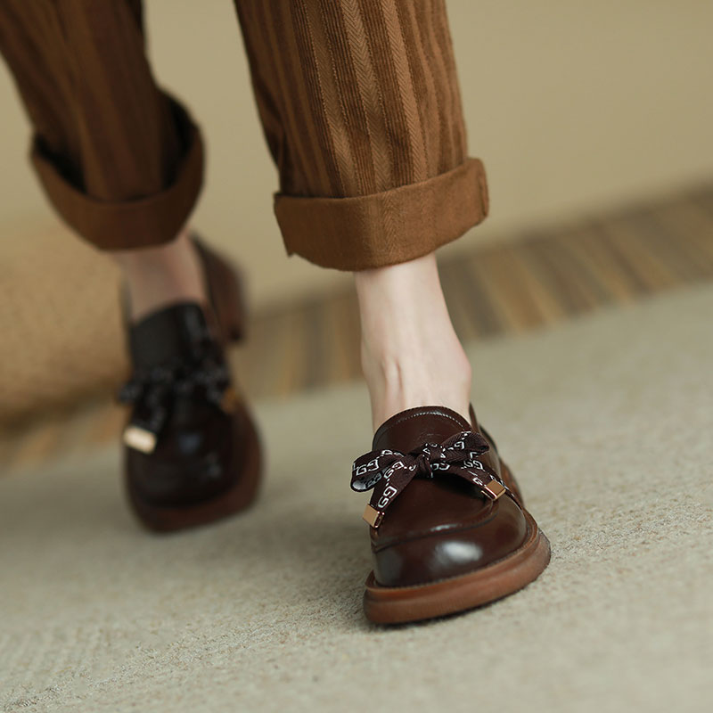 Retro Italian-Style Leather Loafers for Women - 3.5 cm Thick Sole, Soft-Soled, Non-Fatiguing Height-Boosting Shoes Retro Italian-Style Leather Loafers for Women - 3.5 cm Thick Sole, Soft-Soled, Non-Fatiguing Height-Boosting Shoes