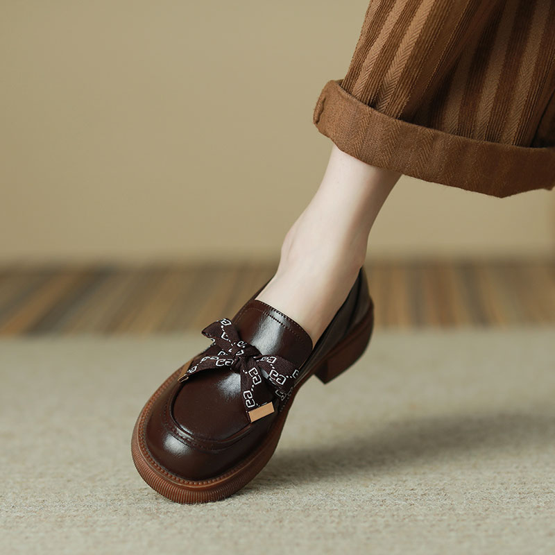 Retro Italian-Style Leather Loafers for Women - 3.5 cm Thick Sole, Soft-Soled, Non-Fatiguing Height-Boosting Shoes Retro Italian-Style Leather Loafers for Women - 3.5 cm Thick Sole, Soft-Soled, Non-Fatiguing Height-Boosting Shoes