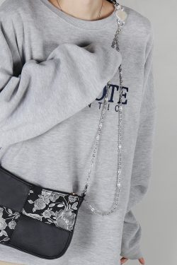 Retro Jacquard Embroidered Heart Beaded Underarm Bag - Handmade Crossbody Women's Bag in Sweet Cool Style