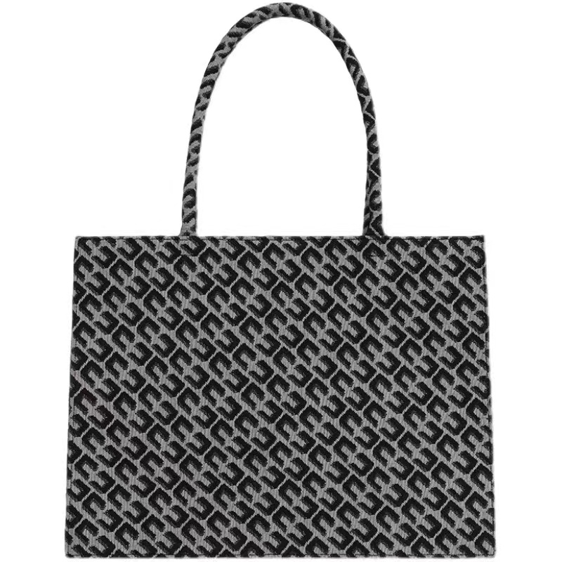 Retro Jacquard Tote Bag for Women - Large Capacity Canvas Shoulder Bag for Commuting - Trendy 2022 Niche Style Retro Jacquard Tote Bag for Women - Large Capacity Canvas Shoulder Bag for Commuting - Trendy 2022 Niche Style