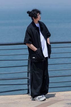 Retro Japanese Casual Short-Sleeve Shirt for Men - Versatile Lapel Design, Summer Workwear, Trendy Half-Sleeve Style