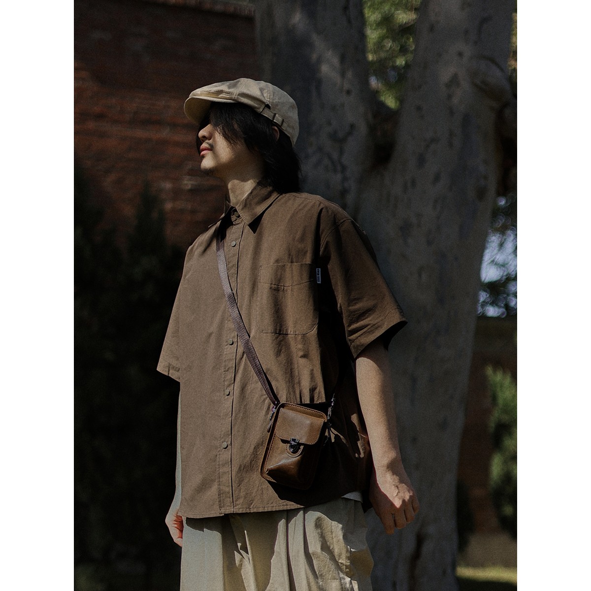 Retro Japanese-Style Short Sleeve Work Shirt for Men - Casual Layered Solid Color Half-Sleeve Shirt Jacket for Summer Trends Retro Japanese-Style Short Sleeve Work Shirt for Men - Casual Layered Solid Color Half-Sleeve Shirt Jacket for Summer Trends