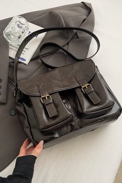 Retro Large-Capacity Crossbody Bag - Versatile Commuter Travel Shoulder Bag for Spring 2025