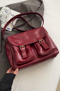 Retro Large-Capacity Crossbody Bag - Versatile Commuter Travel Shoulder Bag for Spring 2025