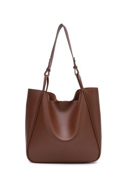 Retro 港风 Large Capacity Shoulder Tote Bag for Women - Chic Commuting Underarm Design