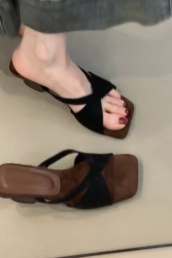 Retro Leopard Print Sheepskin High-Heeled One-Strap Sandals for Women - Summer Open-Toe Square Toe Wedge Footwear