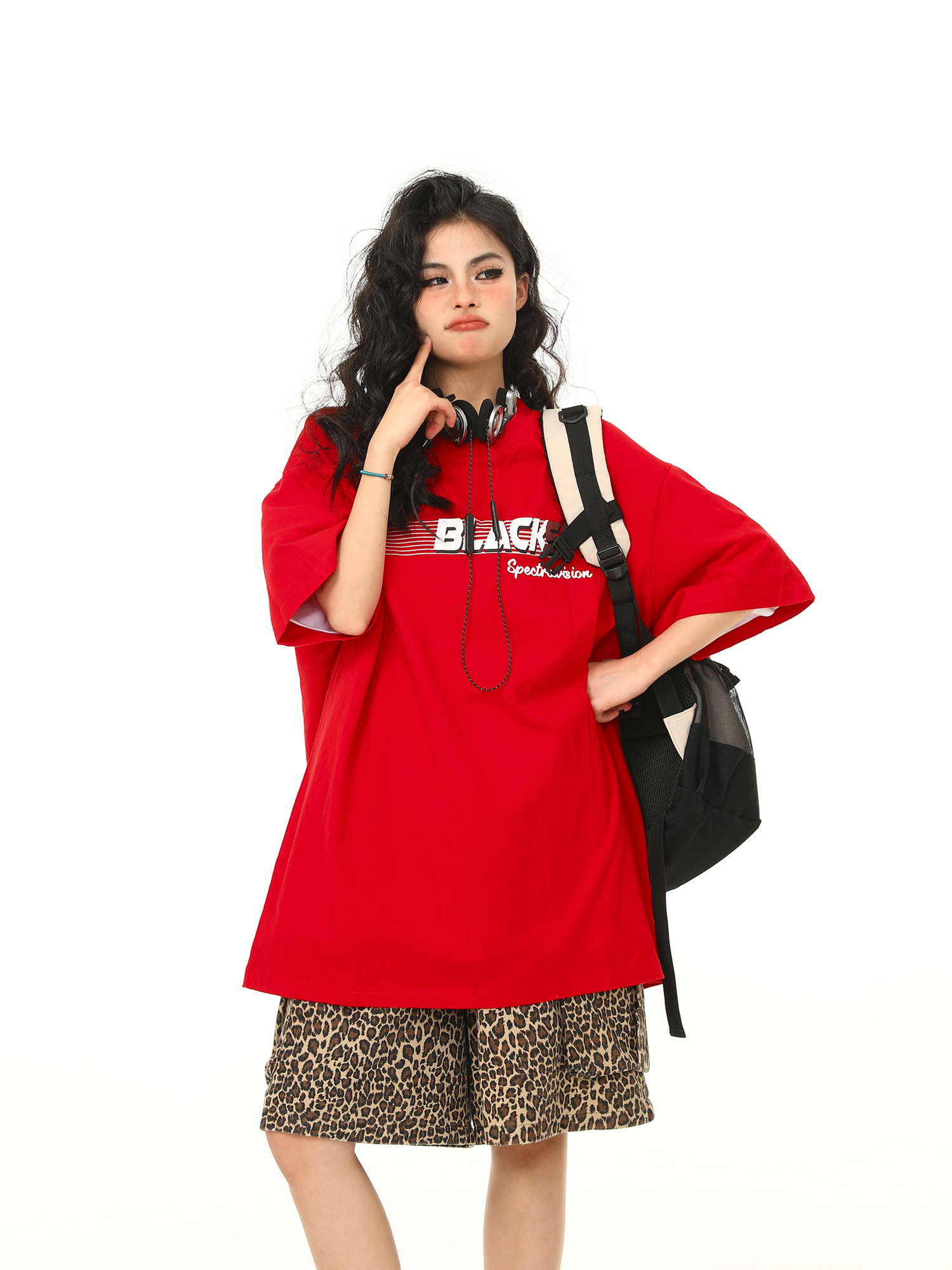 Retro Letter Print Short Sleeve T-Shirt for Men and Women - Trendy Loose Fit Red Tee for Summer - American Style Retro Letter Print Short Sleeve T-Shirt for Men and Women - Trendy Loose Fit Red Tee for Summer - American Style