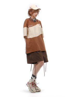 Retro Loose-Fit Casual Men's T-Shirt with Short Sleeves - Japanese Style Summer Top for Couples