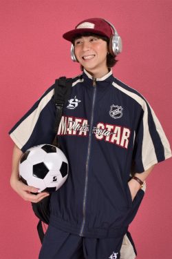 Retro Military Style Windbreaker Sports Suit for Summer - Casual Two-Piece Set for Couples