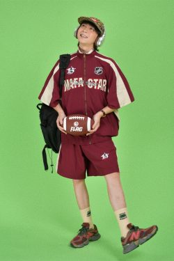 Retro Military Style Windbreaker Sports Suit for Summer - Casual Two-Piece Set for Couples