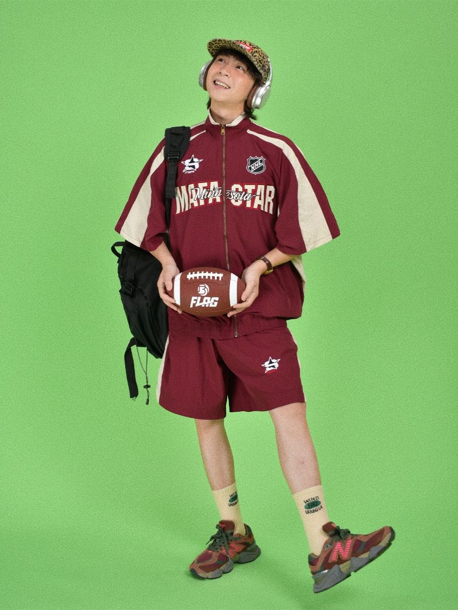 Retro Military Style Windbreaker Sports Suit for Summer - Casual Two-Piece Set for Couples Retro Military Style Windbreaker Sports Suit for Summer - Casual Two-Piece Set for Couples