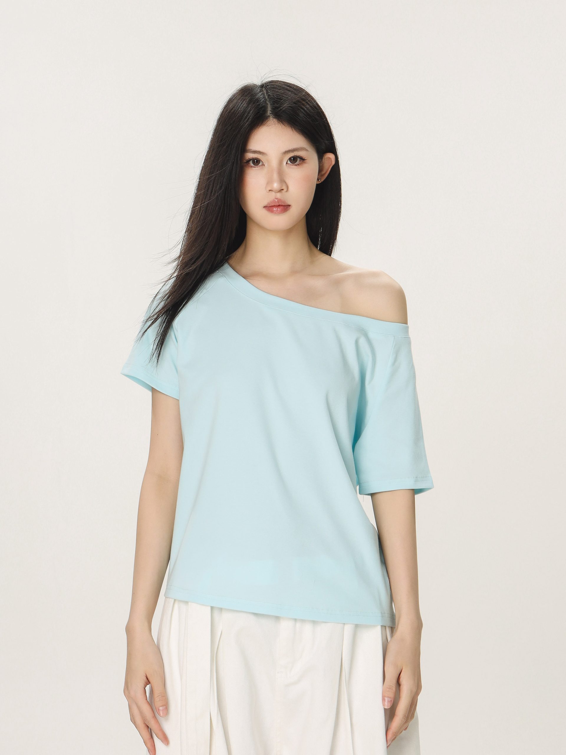 Retro Off-Shoulder T-Shirt for Women - Summer Short Sleeve Slim Fit - Unique Beautiful Hot Girl Style Retro Off-Shoulder T-Shirt for Women - Summer Short Sleeve Slim Fit - Unique Beautiful Hot Girl Style