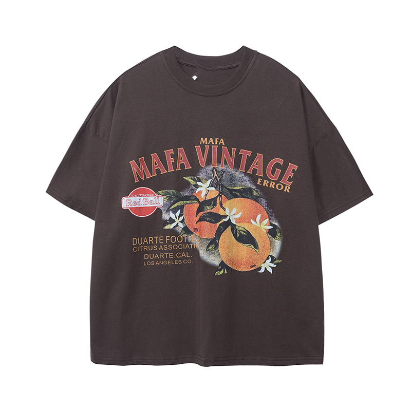 Retro Orange Print Short Sleeve T-Shirt for Women | Summer Vibe Ginger Yellow Tee | Y2K Fashion Top Retro Orange Print Short Sleeve T-Shirt for Women | Summer Vibe Ginger Yellow Tee | Y2K Fashion Top