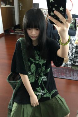 Retro Plant-Themed Korean Style Casual Loose Fit Cotton Summer Short Sleeve T-Shirt