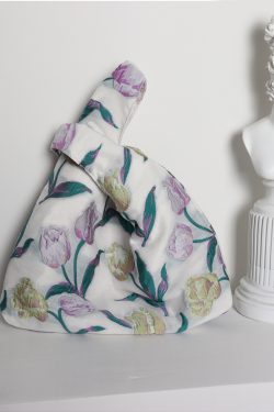 Retro Purple Floral Tulip Tote Bag for Women - Large Capacity Summer Commuter Bag, Fashionable Versatile Y2K Style