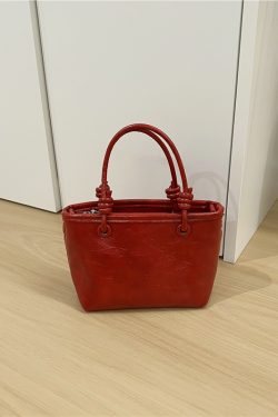 Retro Shiny Handheld Vegetable Basket Bag - Versatile Casual Women's Crossbody Small Square Bag for Spring/Summer 2025
