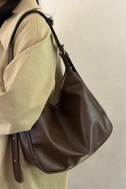 Retro Soft Leather Women's Tote Bag - High-Capacity Fashion Shoulder & Crossbody Bag for Versatile Style