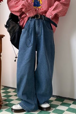 Retro Solid Color Plus Size Wide Leg Pants - Handmade Hong Kong Style Loose Floor-Length Trousers for a Trendy Old School Look