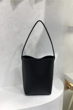 Retro Solid Color Versatile Tote Bag for Commuting - Lazy Style Underarm Bucket Bag for 2024 Fashion