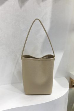 Retro Solid Color Versatile Tote Bag for Commuting - Lazy Style Underarm Bucket Bag for 2024 Fashion