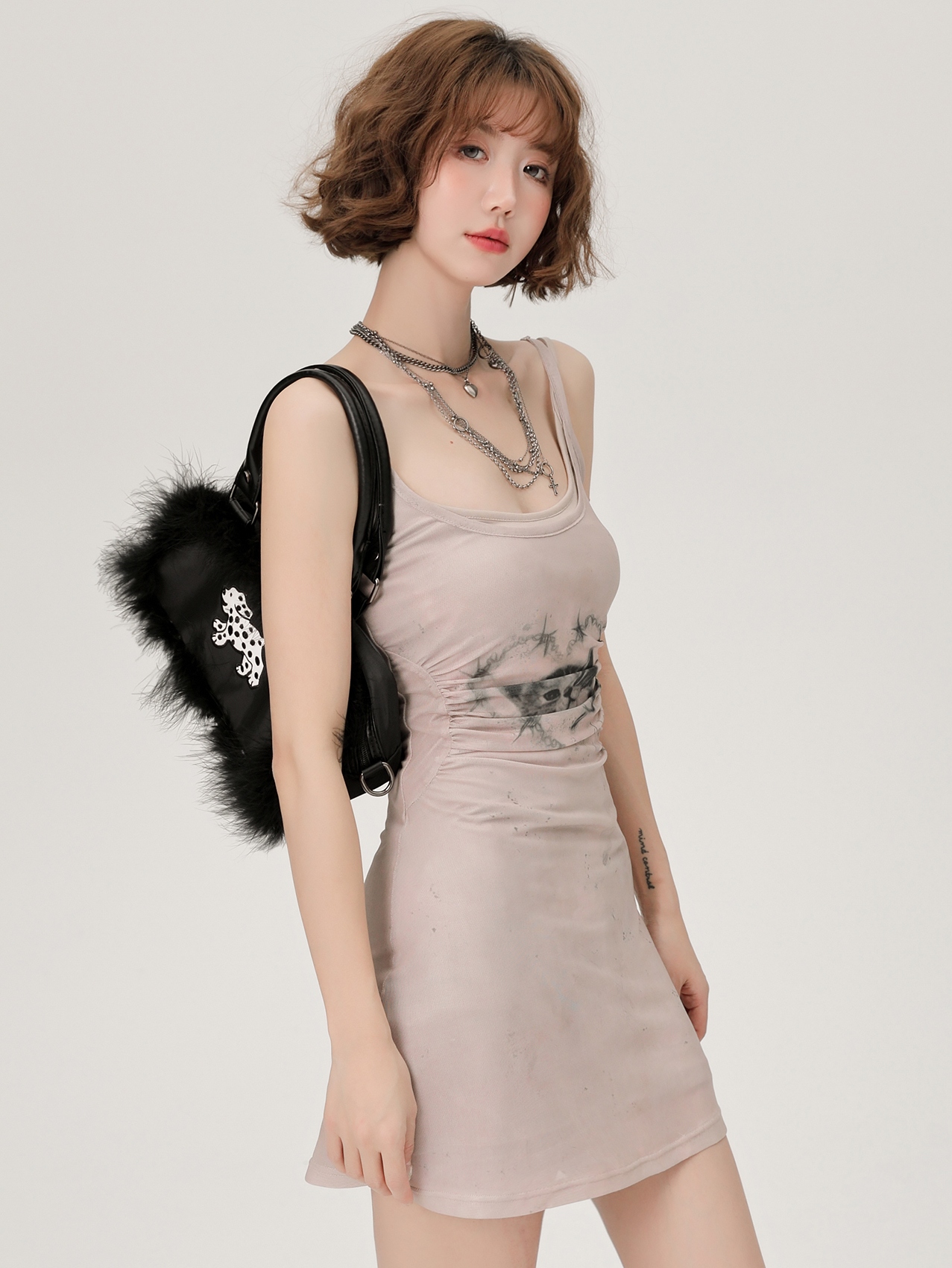 Retro Spicy Girl Cat Print Camisole Dress - Summer Bodycon Dress for a Girly Look, Perfect for Y2K and Retro Fashion Lovers Retro Spicy Girl Cat Print Camisole Dress - Summer Bodycon Dress for a Girly Look, Perfect for Y2K and Retro Fashion Lovers