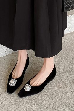 Retro Square Toe Genuine Leather Commuting Shoes for Women - Versatile Slimming Height-Increasing Design - Deer and Nara OL Style