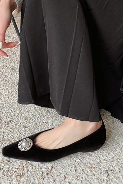 Retro Square Toe Genuine Leather Commuting Shoes for Women - Versatile Slimming Height-Increasing Design - Deer and Nara OL Style