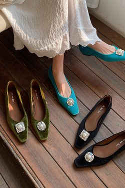 Retro Square Toe Genuine Leather Commuting Shoes for Women - Versatile Slimming Height-Increasing Design - Deer and Nara OL Style