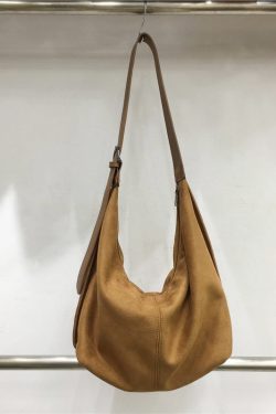 Retro Suede Dumpling Bag for Autumn/Winter - Korean Niche Design Commuting Shoulder Crossbody Tote