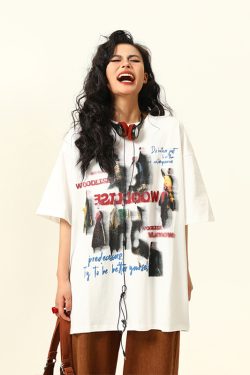 Retro Tie-Dye Letter Design Short-Sleeve T-Shirt for Men and Women - Summer Trendy American Streetwear