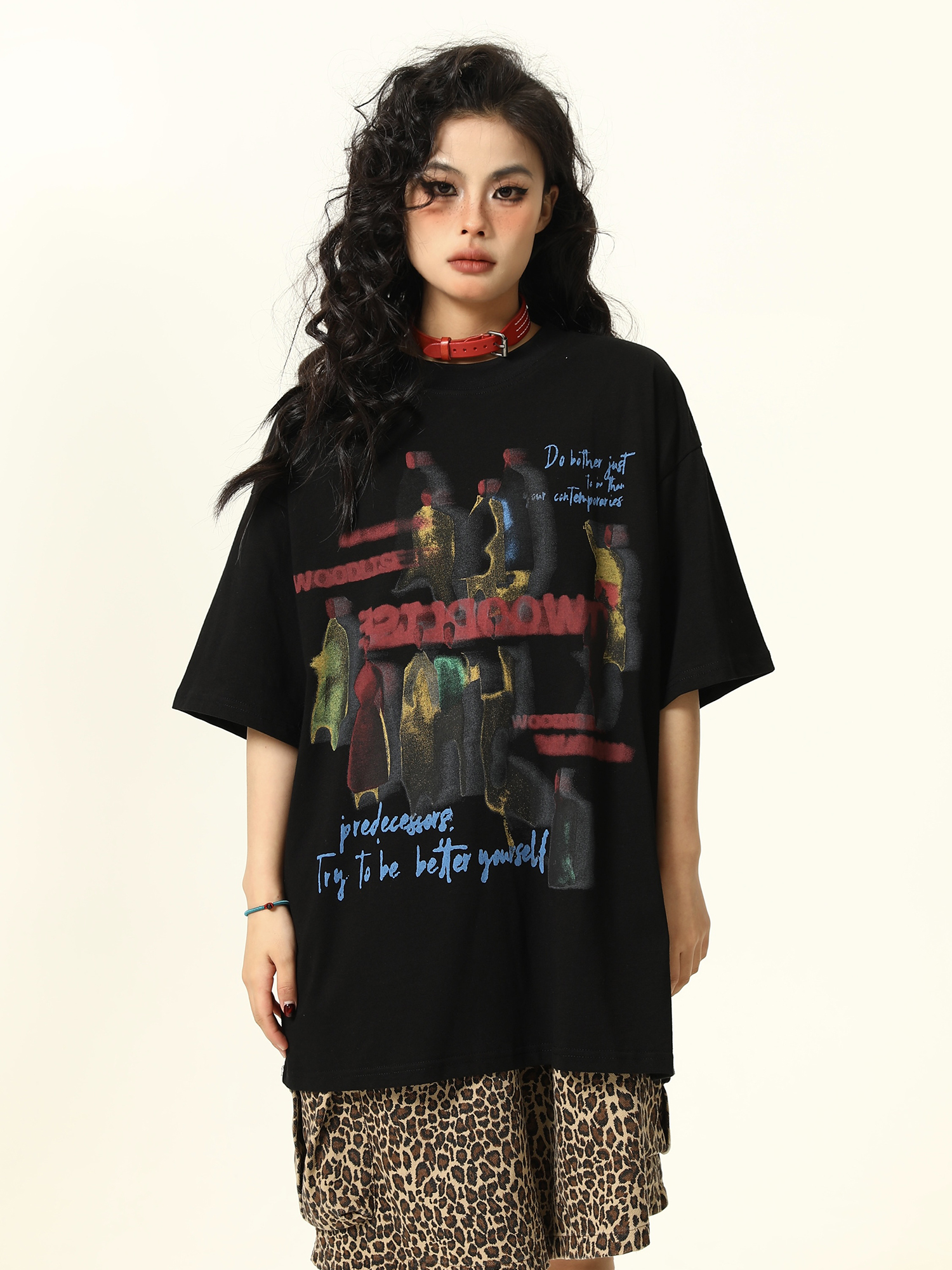 Retro Tie-Dye Letter Design Short-Sleeve T-Shirt for Men and Women - Summer Trendy American Streetwear Retro Tie-Dye Letter Design Short-Sleeve T-Shirt for Men and Women - Summer Trendy American Streetwear