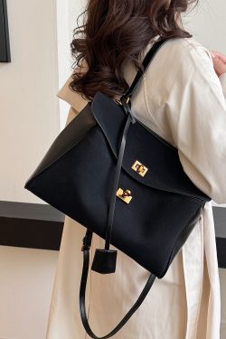 Retro Tote Bag for Women, Large Capacity Commuter Shoulder Bag, Sweet and Cool Travel Handbag, Stylish Everyday Tote