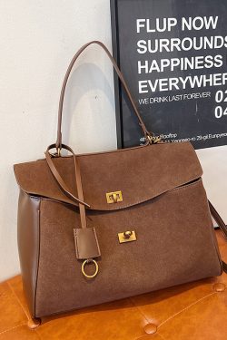 Retro Tote Bag for Women, Large Capacity Commuter Shoulder Bag, Sweet and Cool Travel Handbag, Stylish Everyday Tote