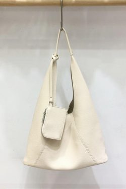 Retro Triangle Tote Bag for Women - Large Capacity Soft Leather Shoulder Bag in Minimalist Style, Perfect for Casual Outfits